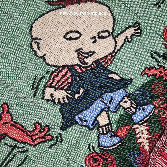 Vintage Rugrats Tapestry Throw Blanket Northwest Company 1990s Rugrats the movie - Picture 5 of 12